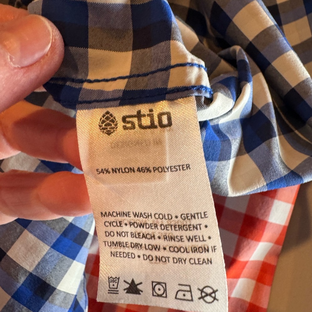 Stio Women’s Blue Plaid Snap Button Shirt – Size Medium - Picture 6 of 6